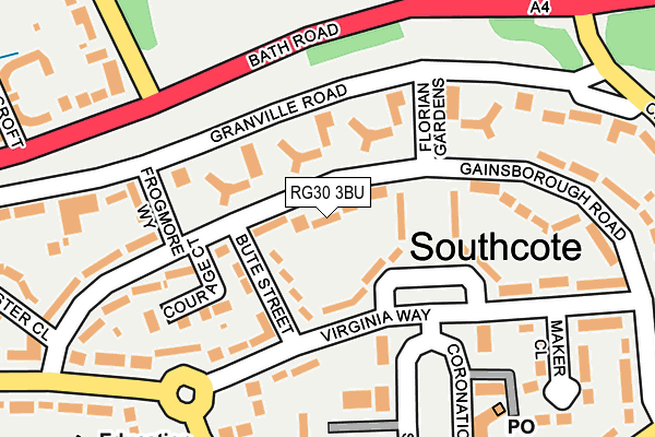 RG30 3BU map - OS OpenMap – Local (Ordnance Survey)