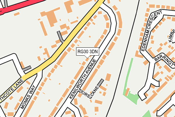 RG30 3DN map - OS OpenMap – Local (Ordnance Survey)