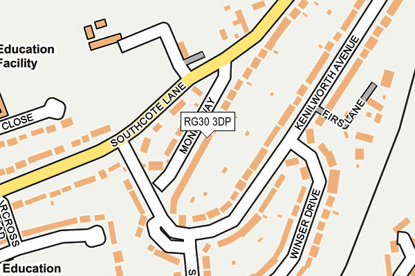 RG30 3DP map - OS OpenMap – Local (Ordnance Survey)