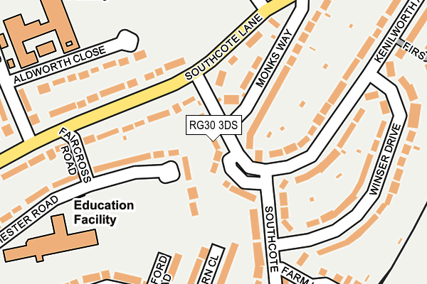RG30 3DS map - OS OpenMap – Local (Ordnance Survey)