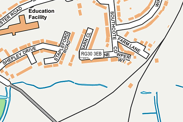 RG30 3EB map - OS OpenMap – Local (Ordnance Survey)