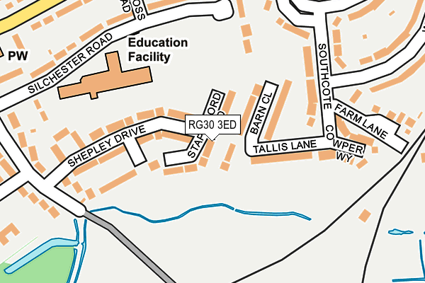 RG30 3ED map - OS OpenMap – Local (Ordnance Survey)