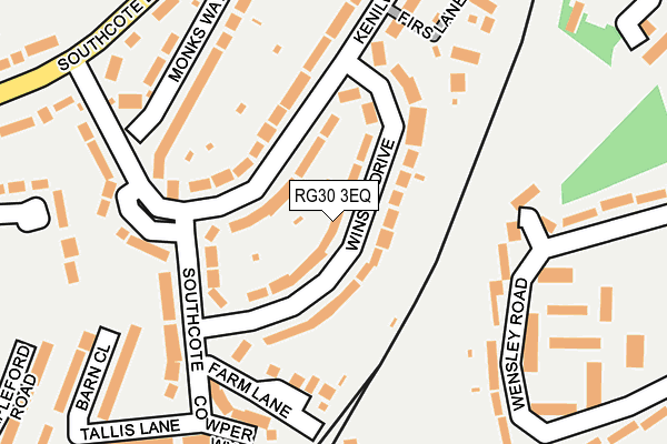 RG30 3EQ map - OS OpenMap – Local (Ordnance Survey)