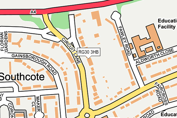 RG30 3HB map - OS OpenMap – Local (Ordnance Survey)