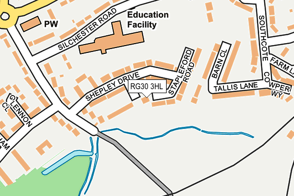 RG30 3HL map - OS OpenMap – Local (Ordnance Survey)