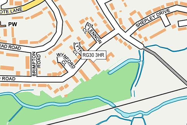 RG30 3HR map - OS OpenMap – Local (Ordnance Survey)