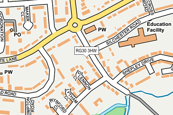 RG30 3HW map - OS OpenMap – Local (Ordnance Survey)