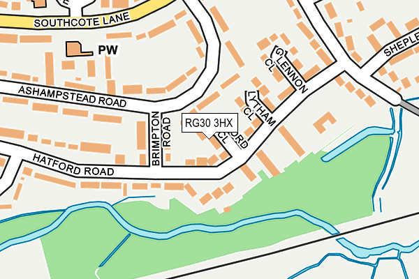 RG30 3HX map - OS OpenMap – Local (Ordnance Survey)
