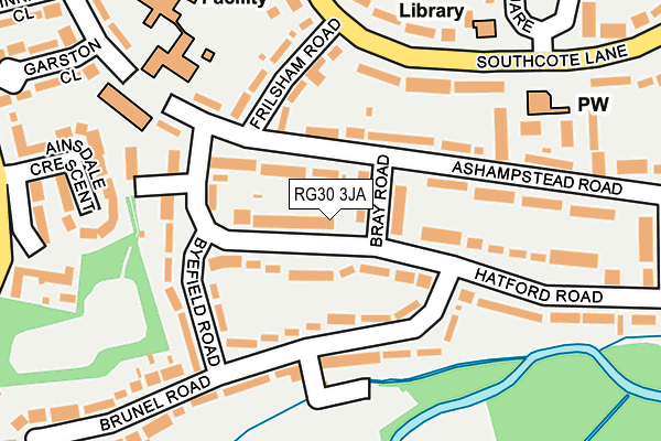 RG30 3JA map - OS OpenMap – Local (Ordnance Survey)
