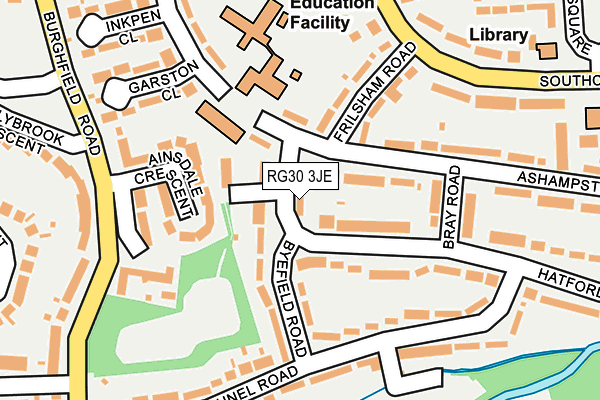 RG30 3JE map - OS OpenMap – Local (Ordnance Survey)