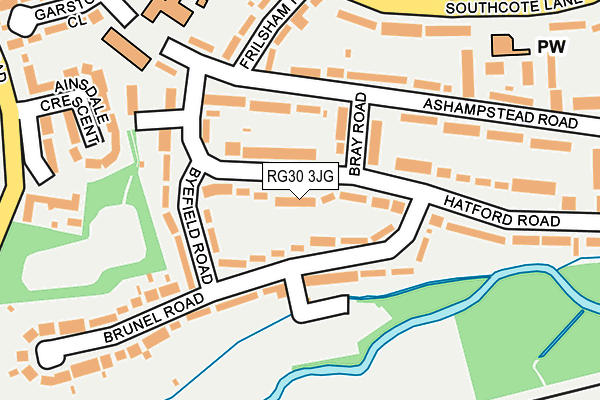 RG30 3JG map - OS OpenMap – Local (Ordnance Survey)
