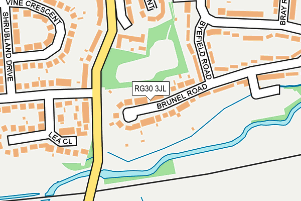 RG30 3JL map - OS OpenMap – Local (Ordnance Survey)