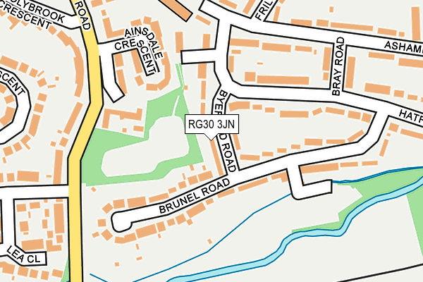 RG30 3JN map - OS OpenMap – Local (Ordnance Survey)