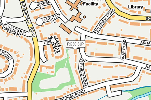 RG30 3JP map - OS OpenMap – Local (Ordnance Survey)