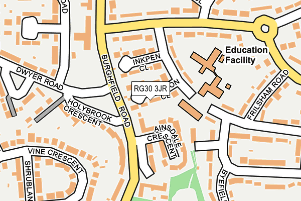 RG30 3JR map - OS OpenMap – Local (Ordnance Survey)