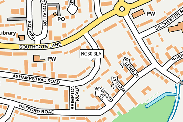 RG30 3LA map - OS OpenMap – Local (Ordnance Survey)