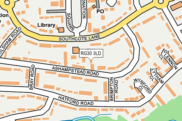 RG30 3LD map - OS OpenMap – Local (Ordnance Survey)