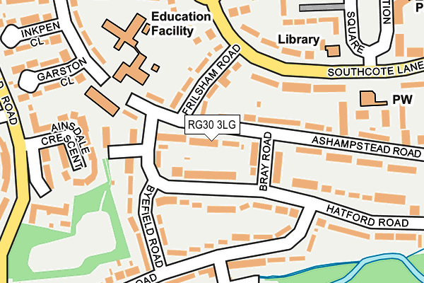 RG30 3LG map - OS OpenMap – Local (Ordnance Survey)