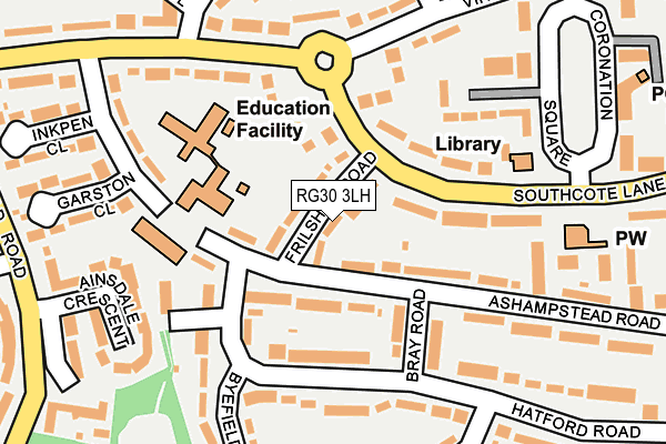 RG30 3LH map - OS OpenMap – Local (Ordnance Survey)