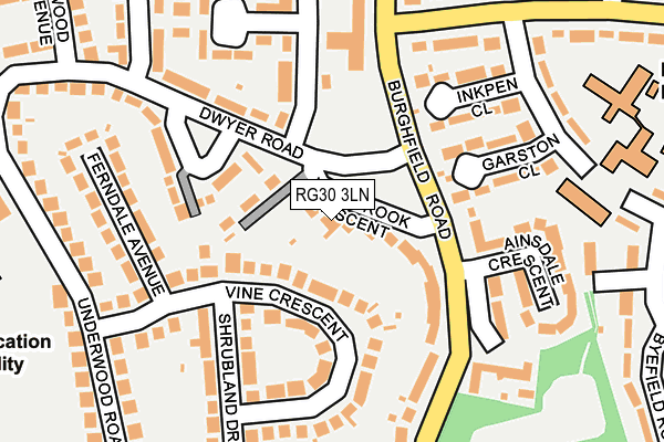 RG30 3LN map - OS OpenMap – Local (Ordnance Survey)