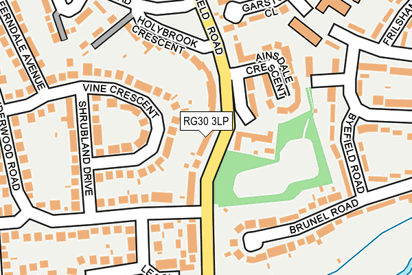 RG30 3LP map - OS OpenMap – Local (Ordnance Survey)