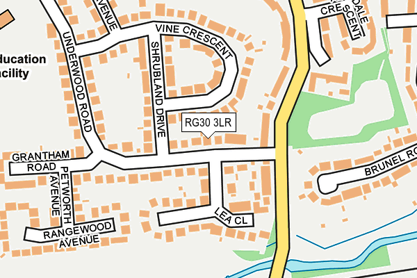 RG30 3LR map - OS OpenMap – Local (Ordnance Survey)