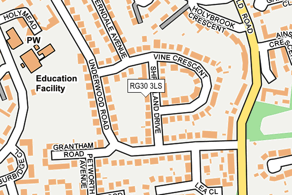 RG30 3LS map - OS OpenMap – Local (Ordnance Survey)