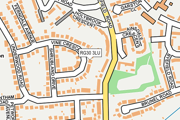 RG30 3LU map - OS OpenMap – Local (Ordnance Survey)