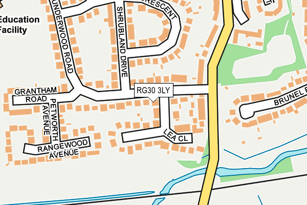 RG30 3LY map - OS OpenMap – Local (Ordnance Survey)