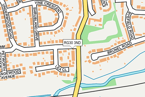 RG30 3ND map - OS OpenMap – Local (Ordnance Survey)