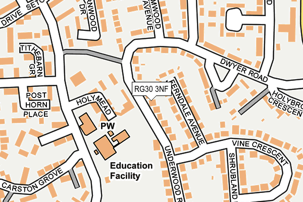 RG30 3NF map - OS OpenMap – Local (Ordnance Survey)