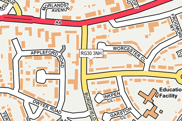 RG30 3NH map - OS OpenMap – Local (Ordnance Survey)