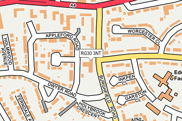 RG30 3NT map - OS OpenMap – Local (Ordnance Survey)