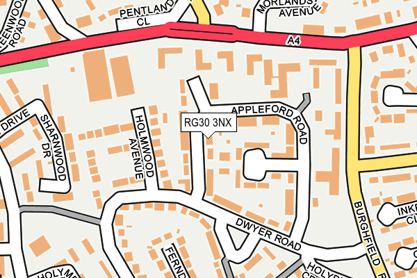 RG30 3NX map - OS OpenMap – Local (Ordnance Survey)