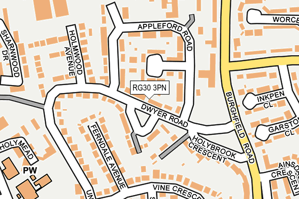 RG30 3PN map - OS OpenMap – Local (Ordnance Survey)