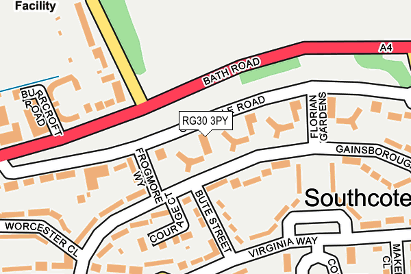 RG30 3PY map - OS OpenMap – Local (Ordnance Survey)