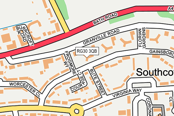 RG30 3QB map - OS OpenMap – Local (Ordnance Survey)