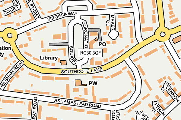 RG30 3QF map - OS OpenMap – Local (Ordnance Survey)