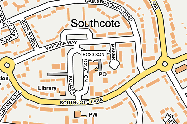 RG30 3QN map - OS OpenMap – Local (Ordnance Survey)