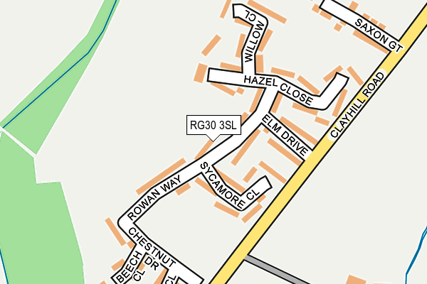 RG30 3SL map - OS OpenMap – Local (Ordnance Survey)