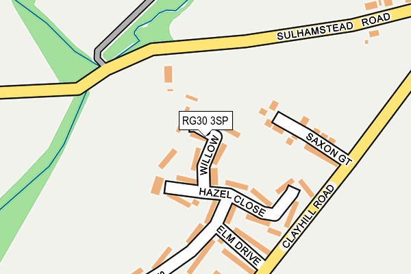 RG30 3SP map - OS OpenMap – Local (Ordnance Survey)