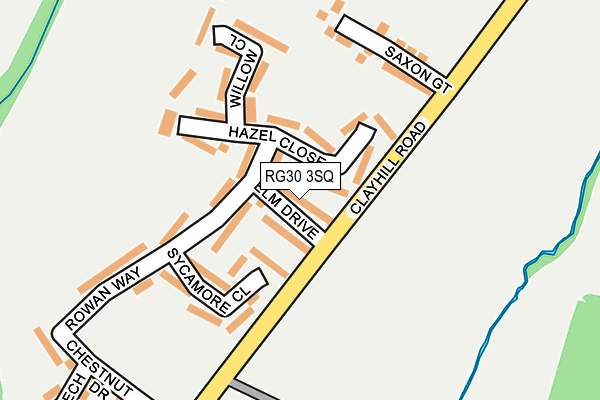 RG30 3SQ map - OS OpenMap – Local (Ordnance Survey)