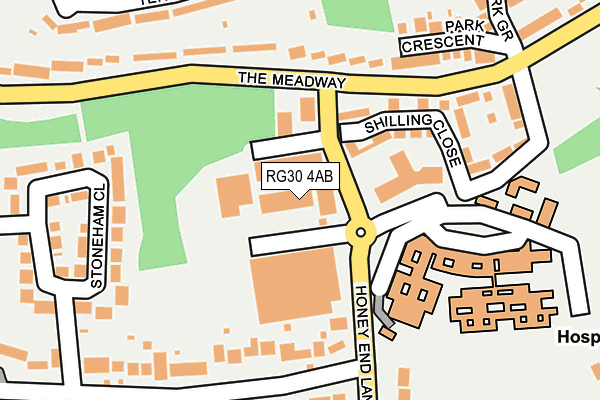 RG30 4AB map - OS OpenMap – Local (Ordnance Survey)