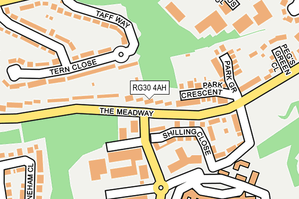 RG30 4AH map - OS OpenMap – Local (Ordnance Survey)