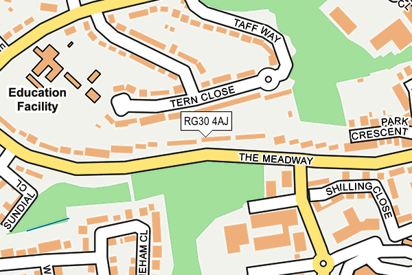 RG30 4AJ map - OS OpenMap – Local (Ordnance Survey)