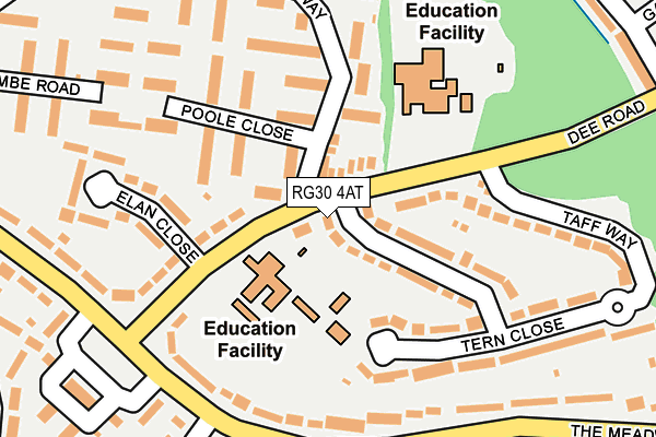RG30 4AT map - OS OpenMap – Local (Ordnance Survey)