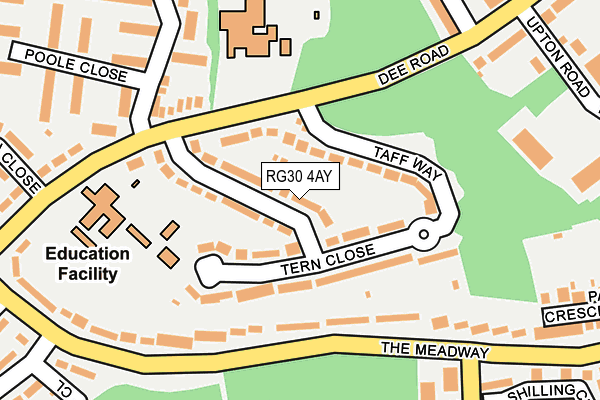RG30 4AY map - OS OpenMap – Local (Ordnance Survey)