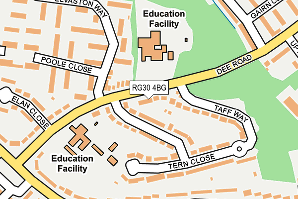 RG30 4BG map - OS OpenMap – Local (Ordnance Survey)