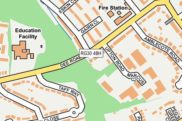 RG30 4BH map - OS OpenMap – Local (Ordnance Survey)