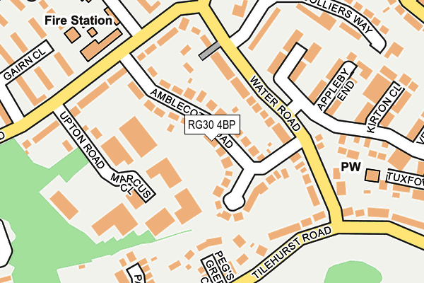 RG30 4BP map - OS OpenMap – Local (Ordnance Survey)